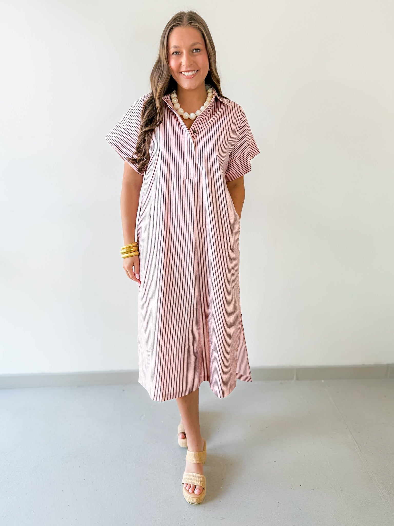 Striped Midi Dress
