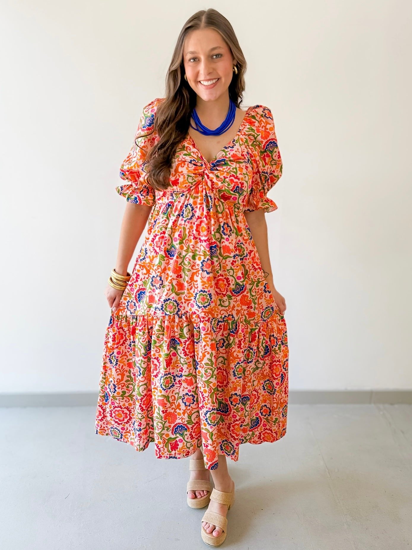 Twisted Knot Empire Waist Dress LG