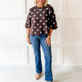 Polka Dot Knit Sweater