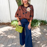 Polka Dot Shirt - Brown