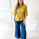 Pull Waist Utility Shirt - Olive