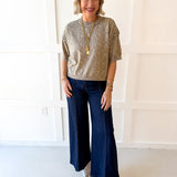 Crop Leopard Print Top - Honey