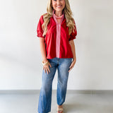 Accent Trim Top - Rust