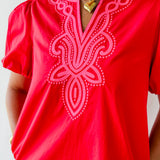 Embroidery Accent Shift Dress