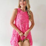 Floral Eyelet Bow Dress