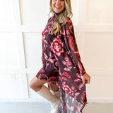 Multi Print Sheer Midi Dress