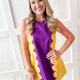 Lettie Sunkist Dress - Purple/Gold