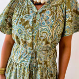 Paisley Print Midi Dress