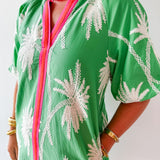 Palm Fonds Printed Dress