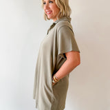 Collared Cotton Mini Dress