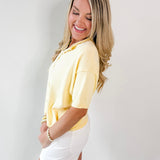 Knit Short Sleeve Cardigan