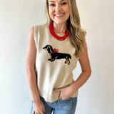 Bow Dog Sweater Vest