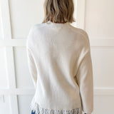 Fringe Hem Sweater - Ivory
