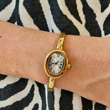 18K/SS Gold Bangle Watch