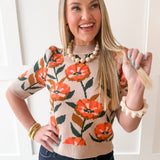 Floral Knit Sweater