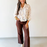 Embroidered Cream Shirt