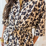 Animal Print Blouse - Ecru