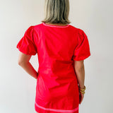Embroidery Accent Shift Dress