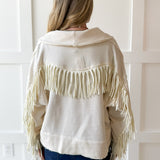 Western Fringe Jacket - Bone