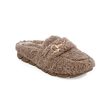 Cocoa Fuzzy Slip On Mule