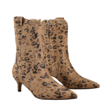 Elise Kitten Heel Boots - Leopard