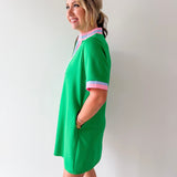 Front Zip Up Solid Casual Dress