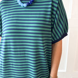 Stripe Midi Dress - Green/Navy