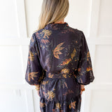 Floral Print Self Tie Dress - Coco Camel