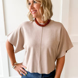 Sleeveless Knit Top - Oatmeal