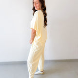 Cotton Poly Oversized Top & Barrel Pant Set