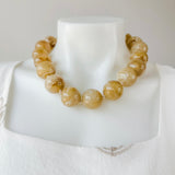 25mm Marble Ball Necklace Natural