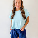 Cotton Slub Open Back Top