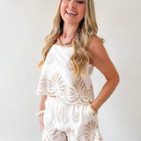 Beach Print Top & Short Set