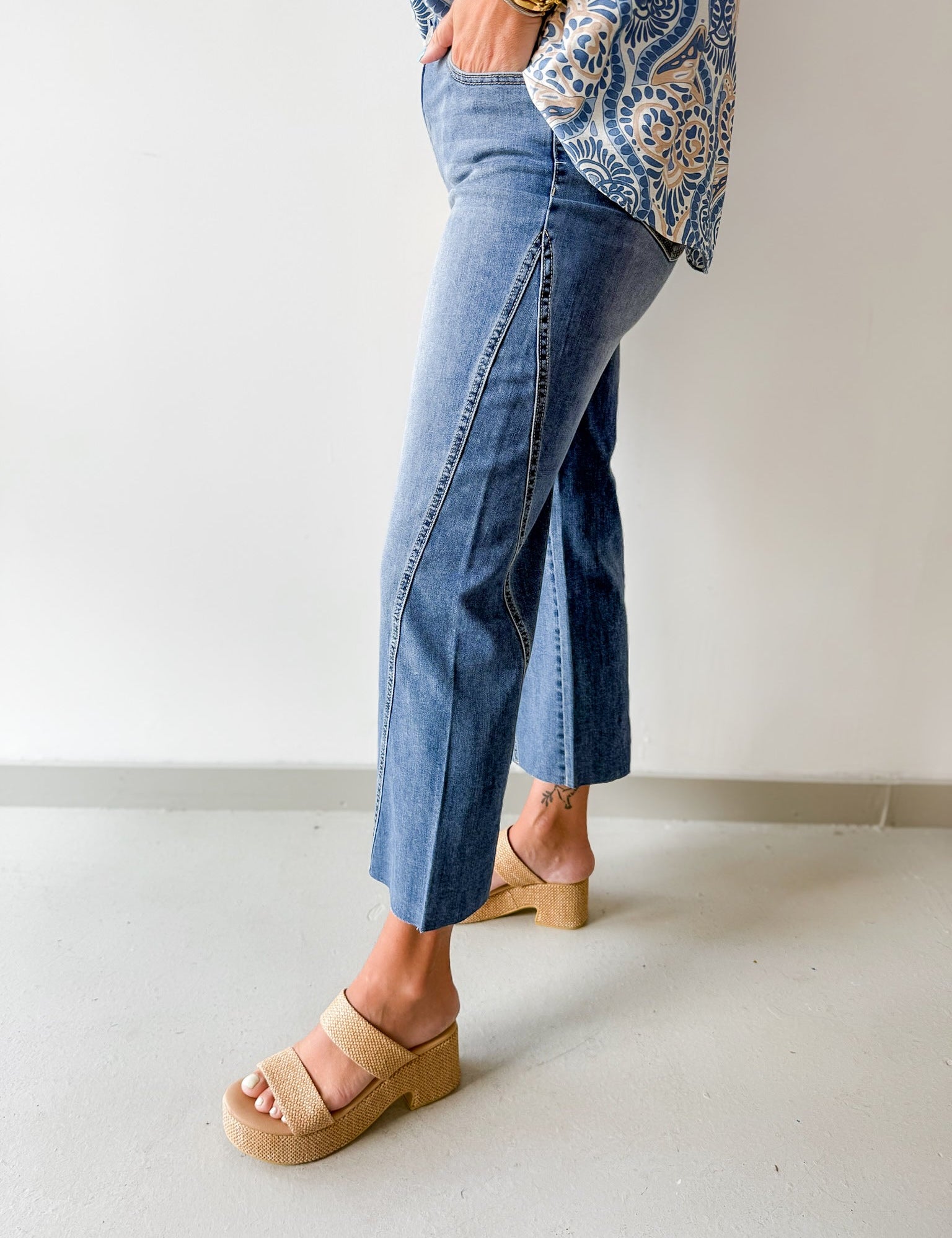 28" Straight Leg with Seam Details Jean