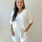 Linen Collared Shirt - Ivory