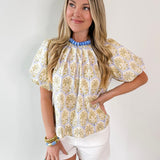Tropical Palm Print Top