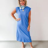Cap Sleeve Knit Midi Dress