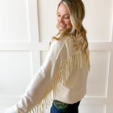 Western Fringe Jacket - Bone