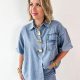 Light Wash Denim Top
