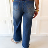 32" Slim Wide Leg With Cuff Jean