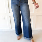 32" Slim Wide Leg With Cuff Jean