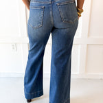 33'' Mid Rise Comfort Flare Pintuck Jean