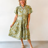 Paisley Print Midi Dress