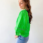 3/4 Layered Puff Sleeve Top