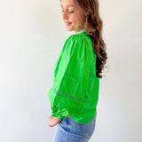 3/4 Layered Puff Sleeve Top