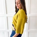 3/4 Sleeve Knit Top - Dijon