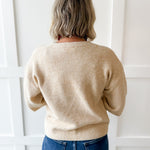 3/4 Sleeve Knit Top - Oatmeal