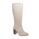 Knee High Microsuede Boot - Sand