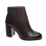 Chunky Heel Ankle Boot - Brown