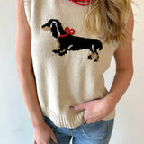 Bow Dog Sweater Vest